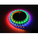 GM - Ruban de Neopixel (chaque LED est pilotable individuellement) RGB - 60 LED par mètre - dans gaine en silicone - bobine 5m